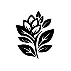 Modern Floral Illustration: Black and White Botanical Art