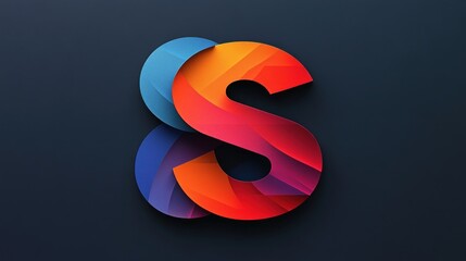 Naklejka premium Abstract letter S logo