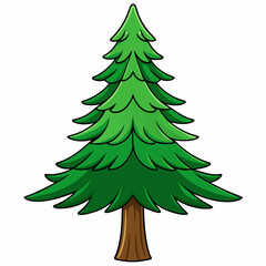 christmas tree isolated on white