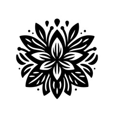 Elegant Black & White Floral Mandala Design