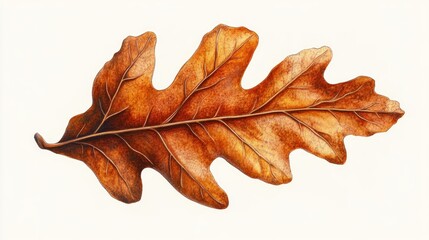 Obraz premium Autumnal oak leaf