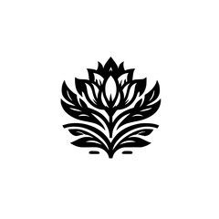 Elegant Floral Logo Design, Black & White, Minimalist Aesthetic