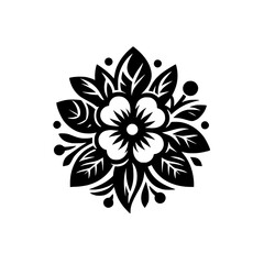 Elegant Black and White Floral Mandala Design