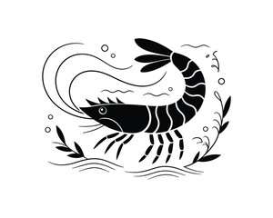 Artistic Shrimp Tattoo