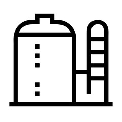 Industrial Storage Tank with Pipe - Oil Storage Barrel Design in Minimalist Style