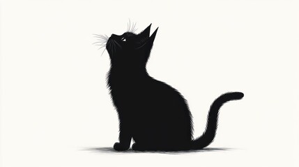 Obraz premium Black kitten silhouette (1)