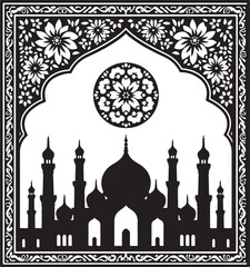 vector illustration of mosque, vector, architecture, mosque, illustration, travel, city, building, symbol, silhouette, church, design, tower, india, religion, old, landmark, art, culture, tourism, sig