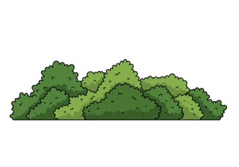 透明な背景の緑色の茂みのイラスト デザイン要素 ベクトルグラフィック