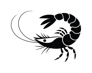 Shrimp Tattoo Flash Style