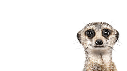 Fototapeta premium A baby giraffe with a big smile on its face