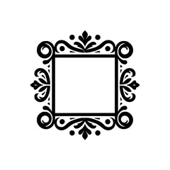 Elegant Black and White Ornamental Frame Design