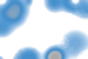 White background with abstract blue glowing shapes and soft lens flare effects. Modern and clean for digital or wellness design. Copy space 