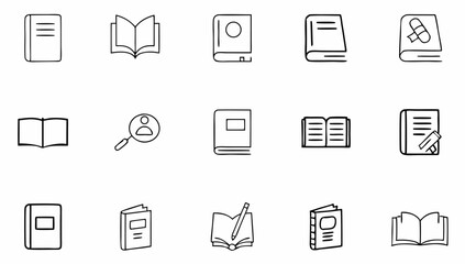 e book icon pictogram set illustration  diferent b (1).eps