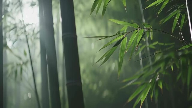 green bamboo forest