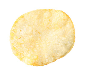 One tasty potato chip isolated on white
