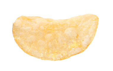 One tasty potato chip isolated on white