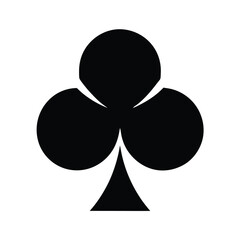 Card Suit Clubs Stencil Icon Vector Illustration