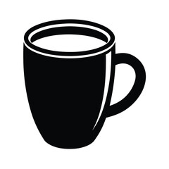 Coffee Mug Stencil Icon Vector Illustration