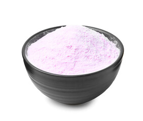 Superfood. Acerola powder in bowl isolated on white