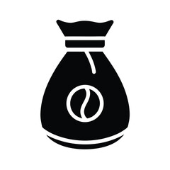 Coffee Sack Stencil Icon Vector Illustration