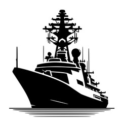 Silhouette of a warship © Breck