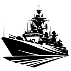 Silhouette of a warship © Breck