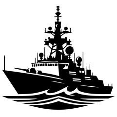 Silhouette of a warship © Breck