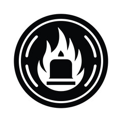 Fire Alarm Safety Icon Vector Illustration