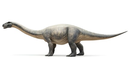 Obraz premium A Walking Dreadnoughtus Dinosaur Moving Slowly Through Time