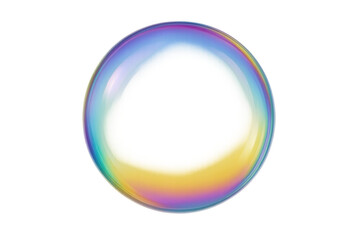 Obraz premium A colorful soap bubble with a shiny, iridescent surface and circular shape.