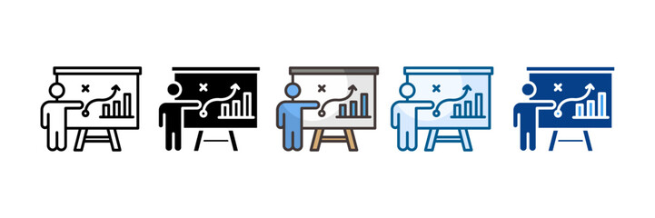 Sales Strategy Icon Set Multiple Style Collection