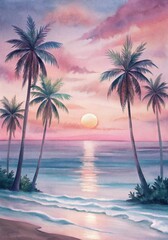 Tropical Beach Poster Minimalist