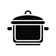 Slow Cooker Chuck Stencil Icon Vector Illustration