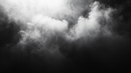 Fototapeta premium Ethereal fog drifts through the night