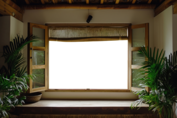 PNG Window see jungle windowsill cottage plant.