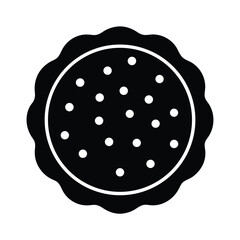 Biscuit Stencil Icon Vector Illustration