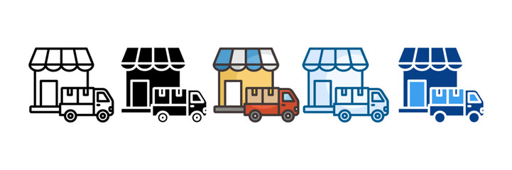 Shop Icon Set Multiple Style Collection