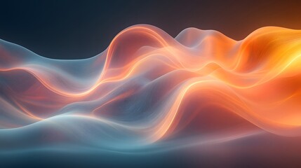 Obraz premium abstract background with orange and blue waves
