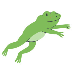 frog jumping doodle illustration