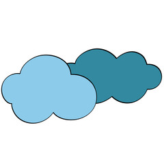fluffy cloud doodle illustration