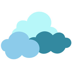 group of clouds doodle illustration