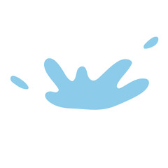 splash with drops doodle illustration