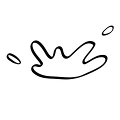 splash with drops doodle illustration