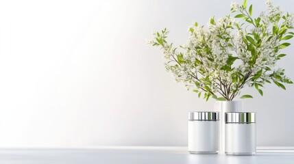 Elegant floral arrangement on a white surface