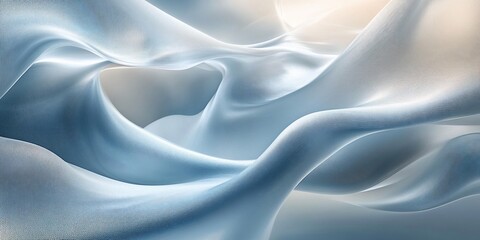 Obraz premium Ethereal silk fabric waves in pale hues
