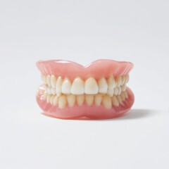 Fototapeta premium Full set of dentures isolated on white background