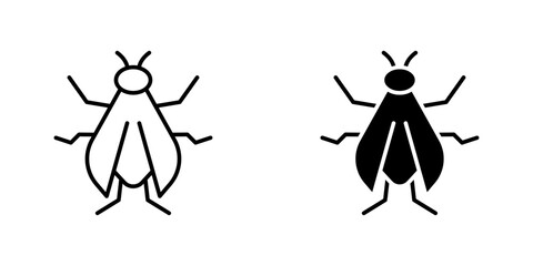 Fly insect flat simple vector icons illustration set. © Warpiya