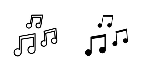 music flat simple vector icons illustration set.