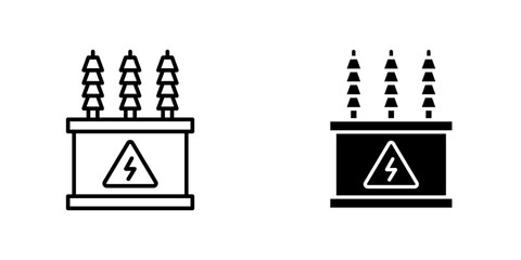 Transformer flat simple vector icons illustration set.