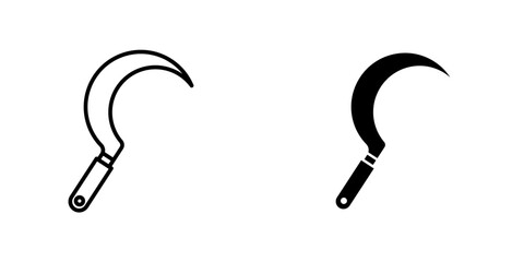 Sickle flat simple vector icons illustration set.